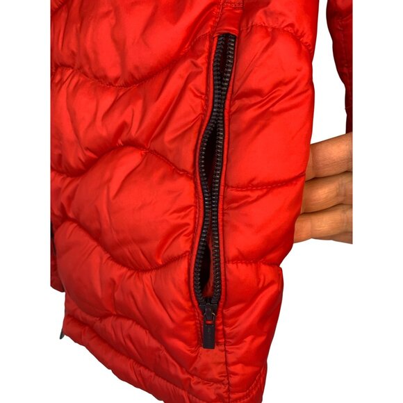 Superdry Mens Wave Quilt Red Puffer Jacket L RD10388 Fitted GUC - Picture 14 of 16